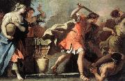 RICCI, Sebastiano Moses Defending the Daughters of Jethro oil painting